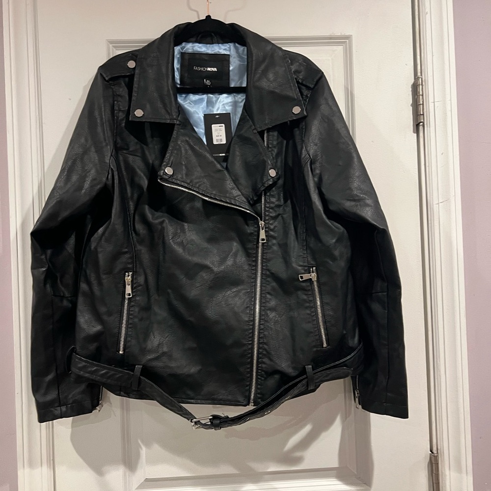 Faux leather jacket